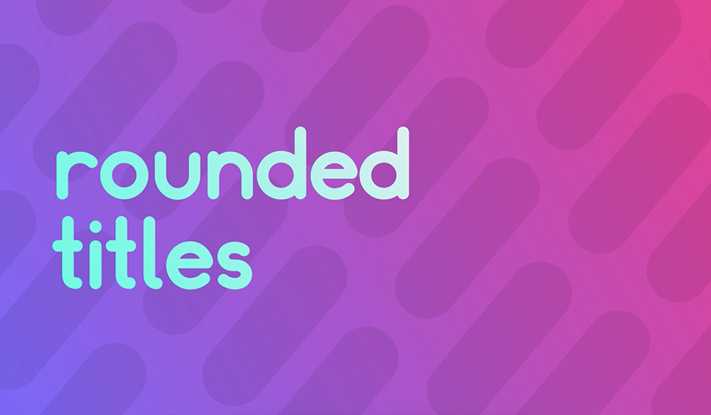 Rounded Titles: Free Animated Lower Thirds And Titles After Effects Template